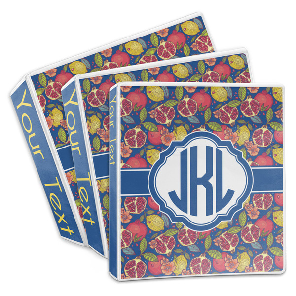 Custom Pomegranates & Lemons 3-Ring Binder (Personalized)