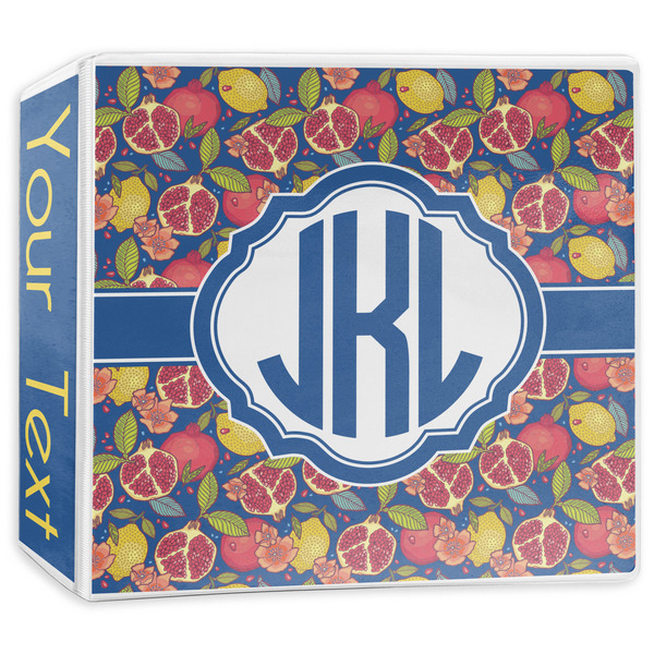 Custom Pomegranates & Lemons 3-Ring Binder - 3 inch (Personalized)