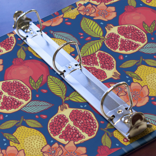 Pomegranates & Lemons 3 Ring Binders - Full Wrap - 1" - DETAIL