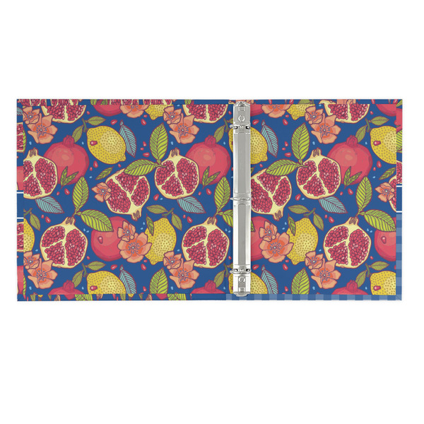 Pomegranates & Lemons 3 Ring Binders - Full Wrap - 1" - OPEN INSIDE