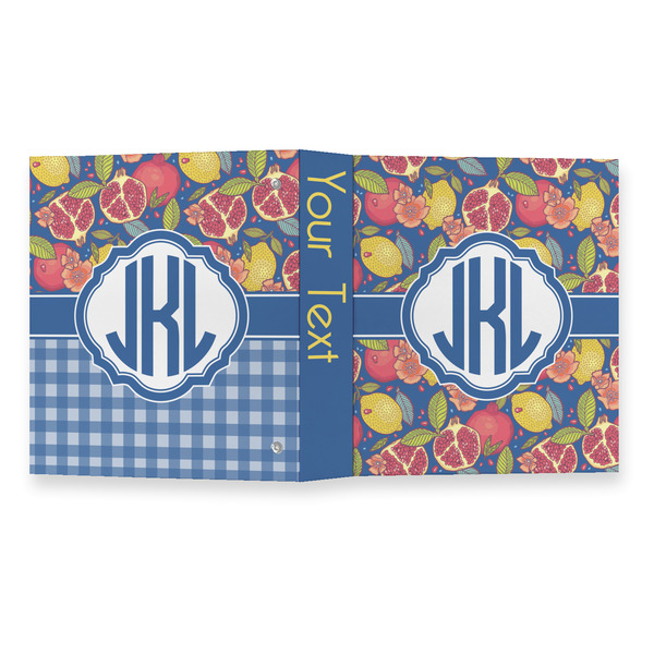 Pomegranates & Lemons 3 Ring Binders - Full Wrap - 1" - OPEN OUTSIDE