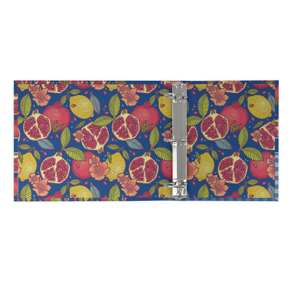 Pomegranates & Lemons 3 Ring Binders - Full Wrap - 2" - OPEN INSIDE