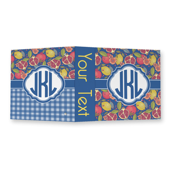 Pomegranates & Lemons 3 Ring Binders - Full Wrap - 2" - OPEN OUTSIDE
