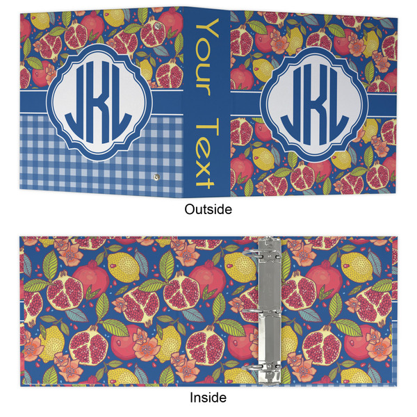 Pomegranates & Lemons 3 Ring Binders - Full Wrap - 3" - APPROVAL