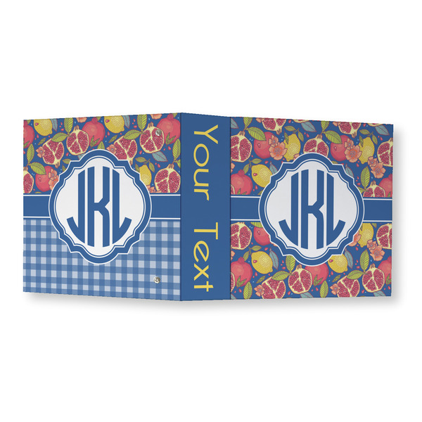 Pomegranates & Lemons 3 Ring Binders - Full Wrap - 3" - OPEN OUTSIDE