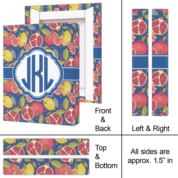 Pomegranates & Lemons 8x10 - Canvas Print - Approval