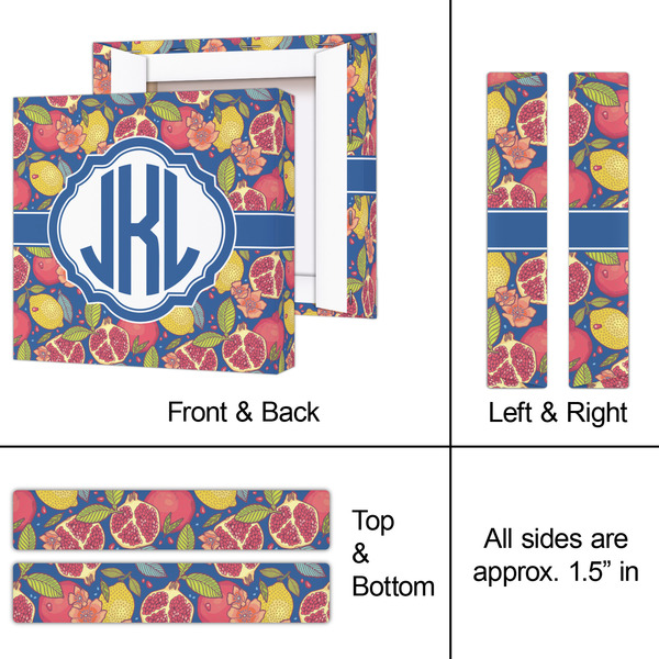 Pomegranates & Lemons 8x8 - Canvas Print - Approval