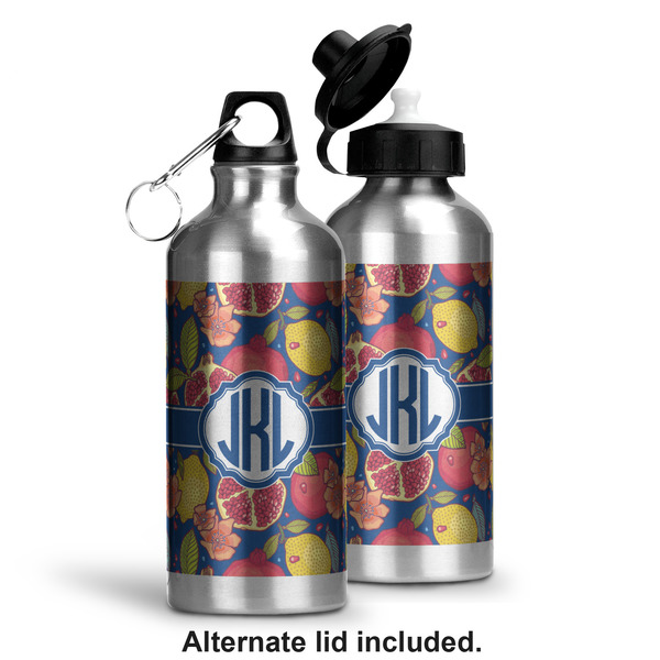 Pomegranates & Lemons Aluminum Water Bottle - Alternate lid options