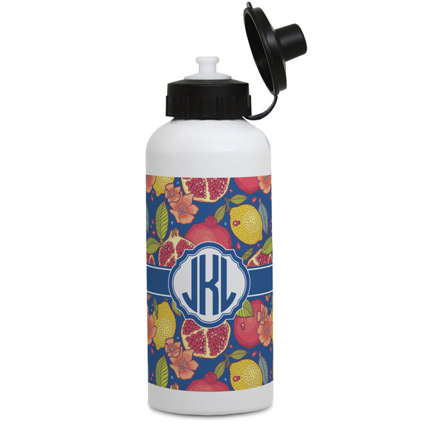 Custom Pomegranates & Lemons Water Bottles - Aluminum - 20 oz - White (Personalized)