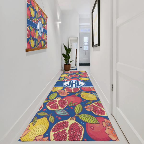 Pomegranates & Lemons Area Rug Sizes - In Context (vertical)