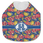 Pomegranates & Lemons Jersey Knit Baby Bib w/ Monogram
