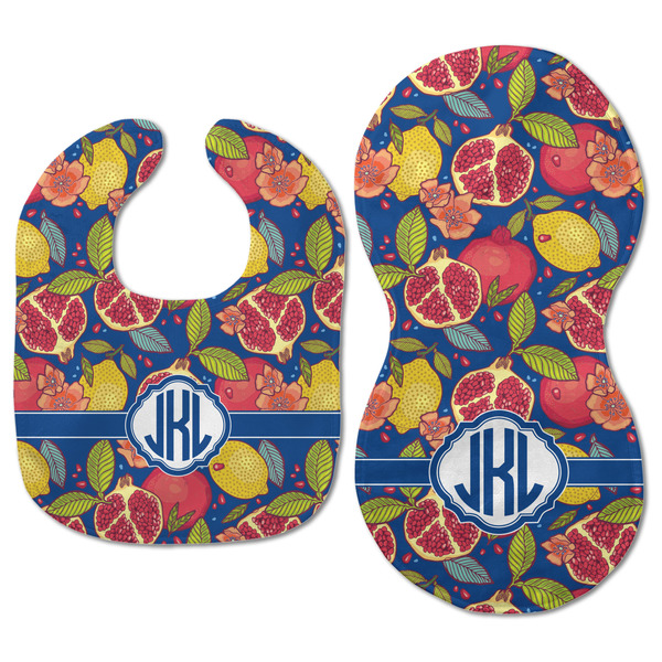Pomegranates & Lemons Baby Bib & Burp Set - Approval (new bib & burp)