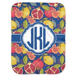 Pomegranates & Lemons Baby Swaddling Blanket (Personalized)