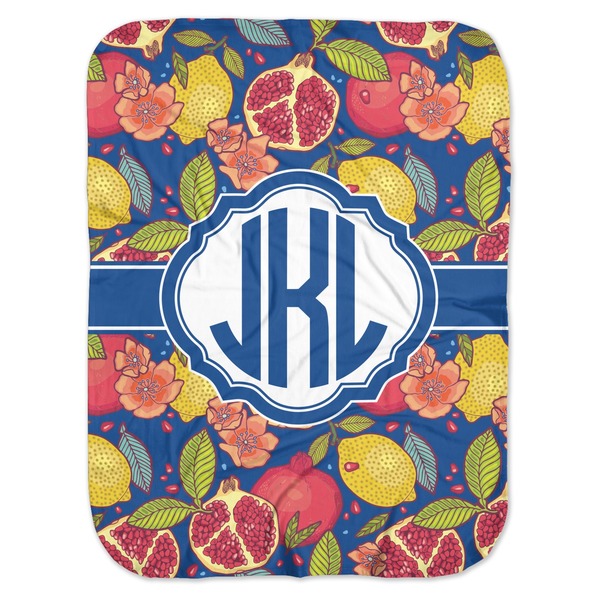 Custom Pomegranates & Lemons Baby Swaddling Blanket (Personalized)