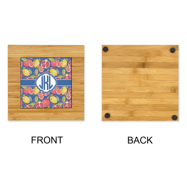 Pomegranates & Lemons Bamboo Trivet with 6" Tile - APPROVAL