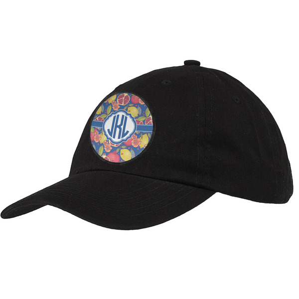 Custom Pomegranates & Lemons Baseball Cap - Black (Personalized)