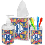 Pomegranates & Lemons Acrylic Bathroom Accessories Set w/ Monogram