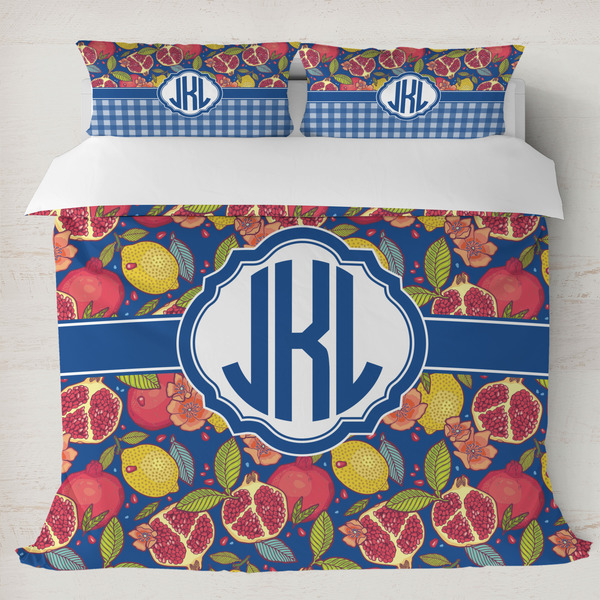 Custom Pomegranates & Lemons Duvet Cover Set - King (Personalized)