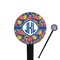 Pomegranates & Lemons 7" Round Plastic Stir Sticks - Black - Single Sided (Personalized)