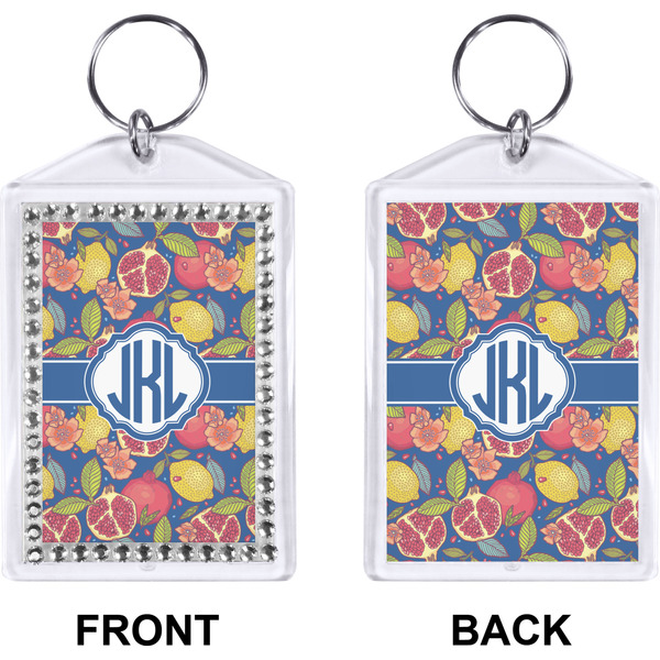 Pomegranates & Lemons Bling Keychain (Front + Back)