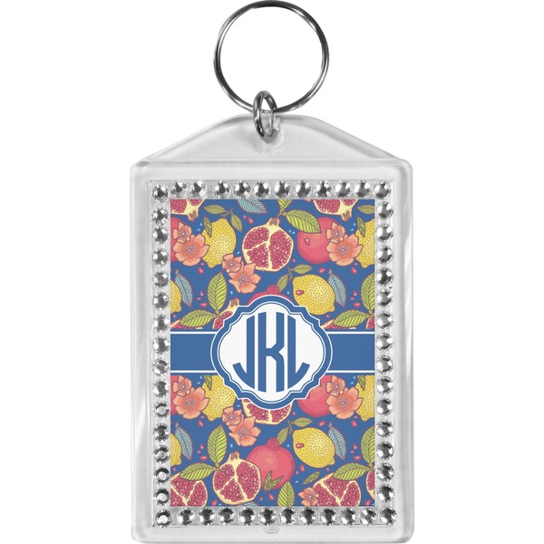 Custom Pomegranates & Lemons Bling Keychain (Personalized)