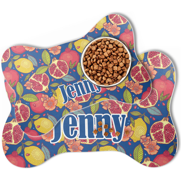Pomegranates & Lemons Bone Shaped Dog Mats - MAIN