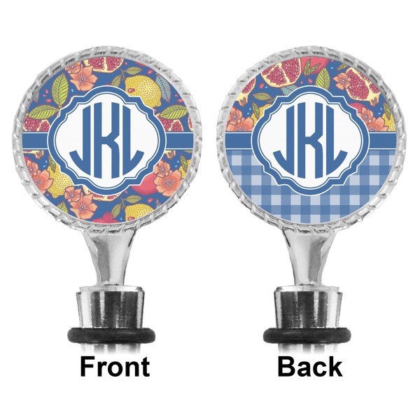 Pomegranates & Lemons Bottle Stopper - Front and Back