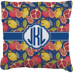 Pomegranates & Lemons Faux-Linen Throw Pillow 26" (Personalized)