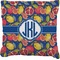 Pomegranates & Lemons Faux-Linen Throw Pillow (Personalized)