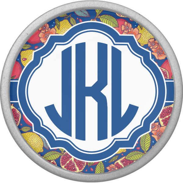 Pomegranates & Lemons Cabinet Knob - Nickel - Front