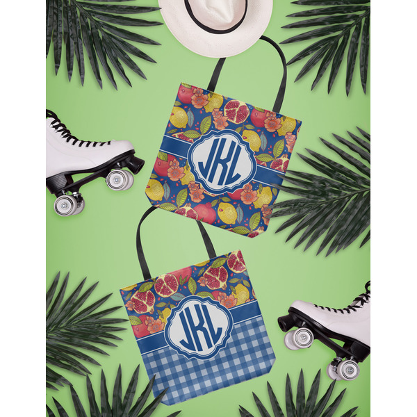 Pomegranates & Lemons Canvas Tote Lifestyle Front and Back