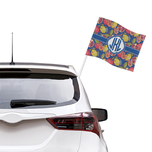 Pomegranates & Lemons Car Flag - Large - LIFESTYLE