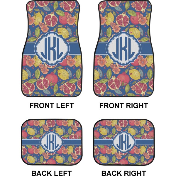 Pomegranates & Lemons Car Floor Mats Set (2F + 2B)