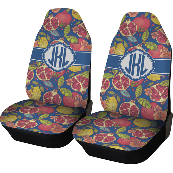 Custom Pomegranates & Lemons Car Seat Covers (Set of Two) (Personalized)