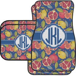 Pomegranates & Lemons Car Floor Mats Set - 2 Front & 2 Back (Personalized)