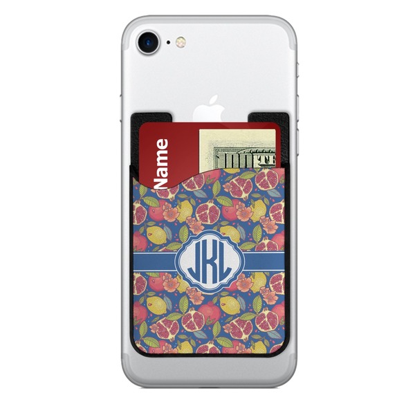 Custom Pomegranates & Lemons 2-in-1 Cell Phone Credit Card Holder & Screen Cleaner (Personalized)