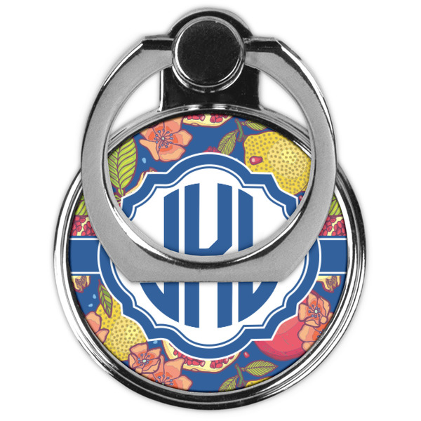 Pomegranates & Lemons Cell Phone Ring Stand & Holder - Front (Collapsed)