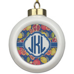 Pomegranates & Lemons Ceramic Ball Ornament (Personalized)