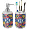 Pomegranates & Lemons Ceramic Bathroom Accessories Set (Personalized)