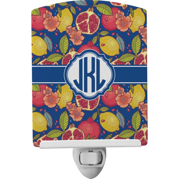 Custom Pomegranates & Lemons Ceramic Night Light (Personalized)