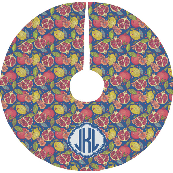 Custom Pomegranates & Lemons Tree Skirt (Personalized)