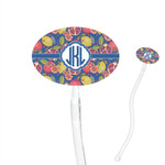 Pomegranates & Lemons 7" Oval Plastic Stir Sticks - Clear (Personalized)