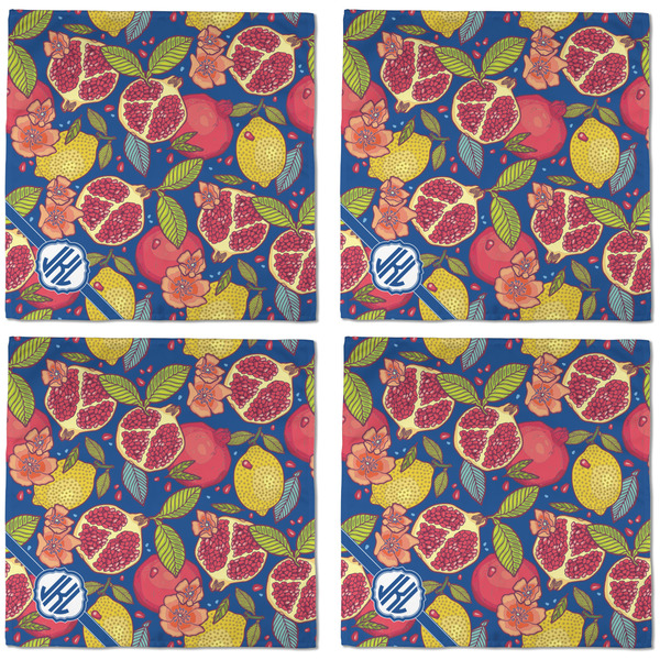 Pomegranates & Lemons Cloth Napkins - Personalized Dinner (APPROVAL) Set of 4
