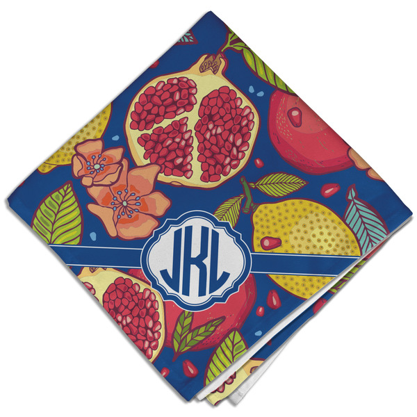 Pomegranates & Lemons Cloth Napkins - Personalized Dinner (Folded Four Corners)