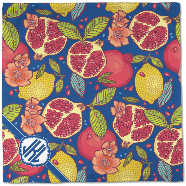Pomegranates & Lemons Cloth Napkins - Personalized Dinner (Full Open)