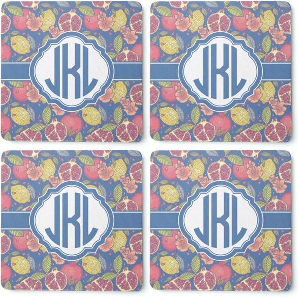 Pomegranates & Lemons Coaster Rubber Back - Apvl