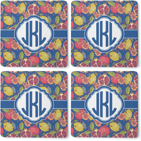 Pomegranates & Lemons Coaster Rubber Back - Apvl