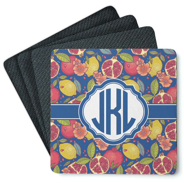 Pomegranates & Lemons Coaster Rubber Back - Main