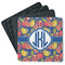 Pomegranates & Lemons Square Rubber Backed Coasters - Set of 4 (Personalized)