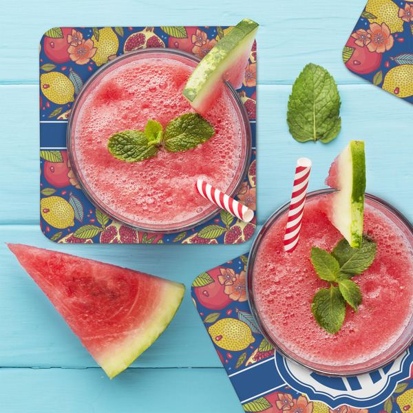 Pomegranates & Lemons Coaster Set - LIFESTYLE